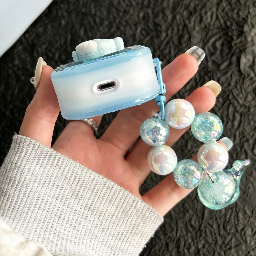 Blue Whale Beaded AirPods Case - Image 5