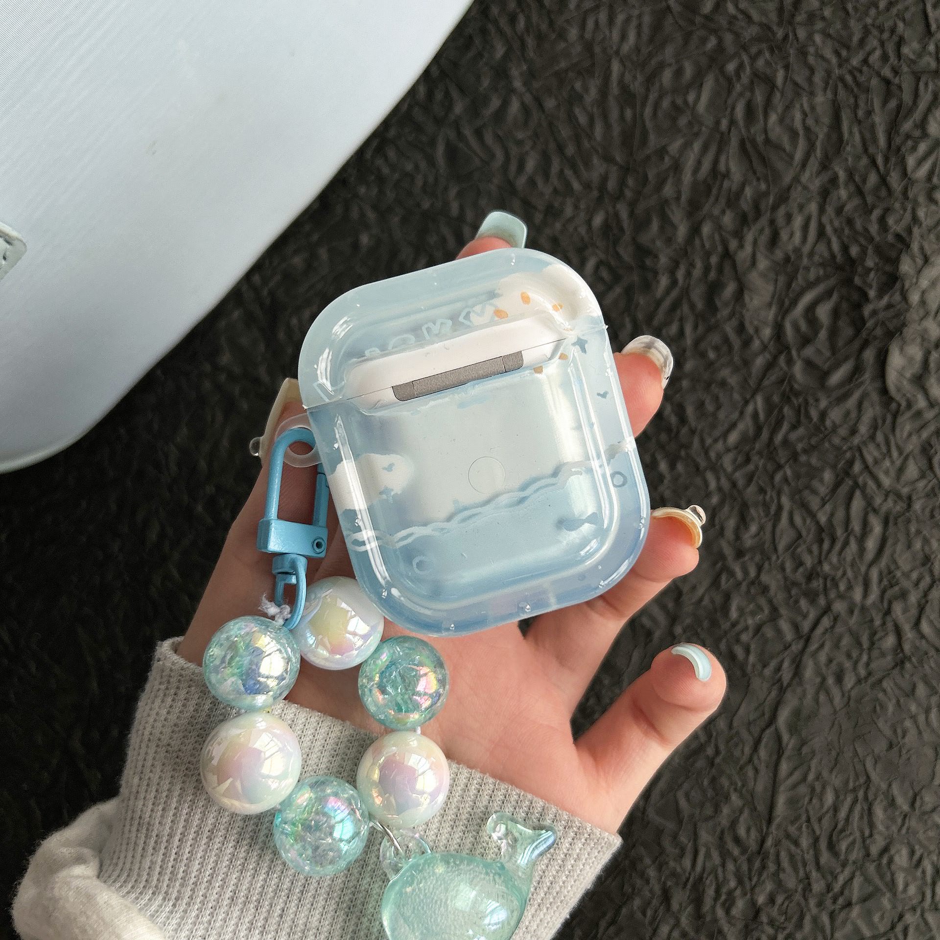 Blue Whale Beaded AirPods Case - Image 4