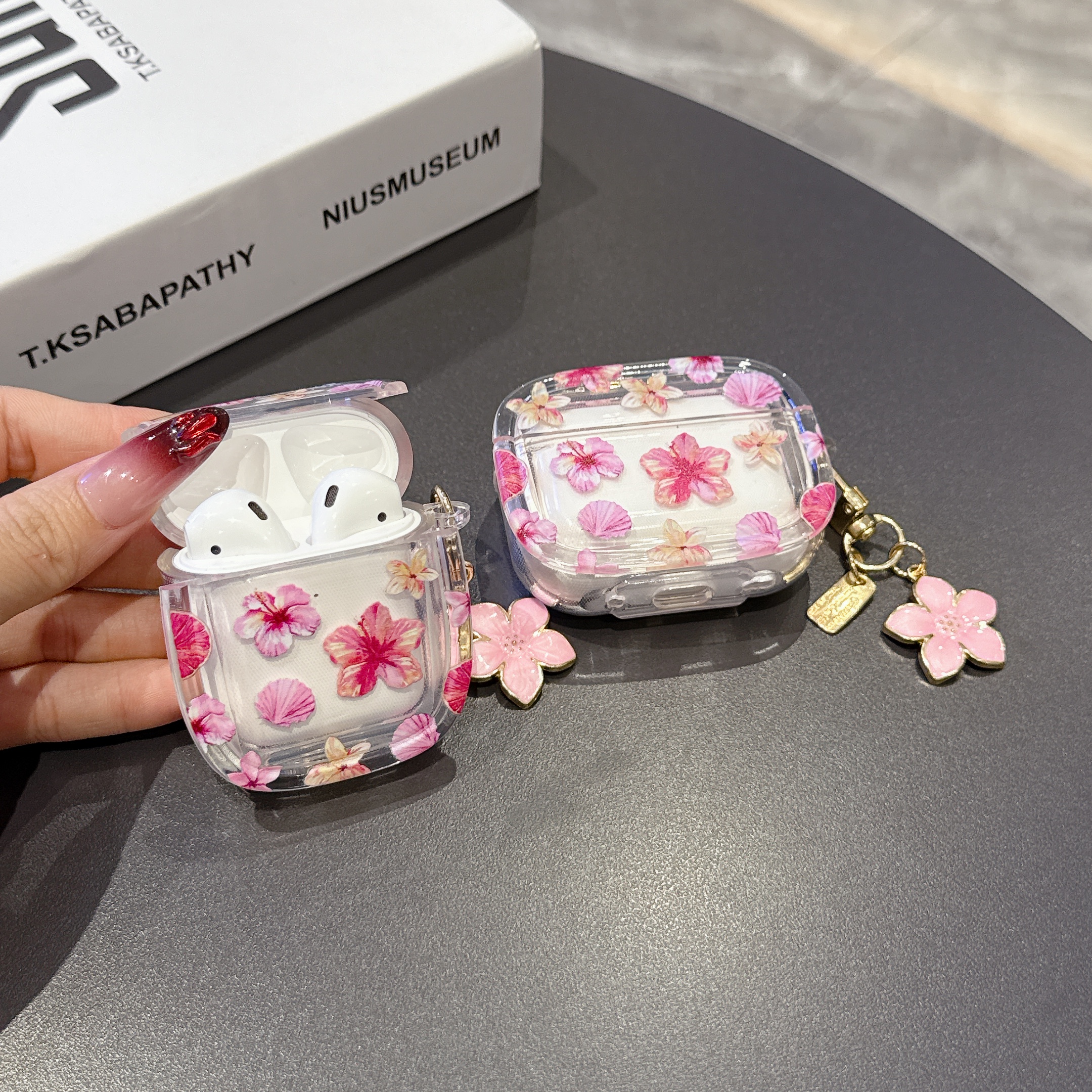 Pink Blossom AirPods Case - Image 2
