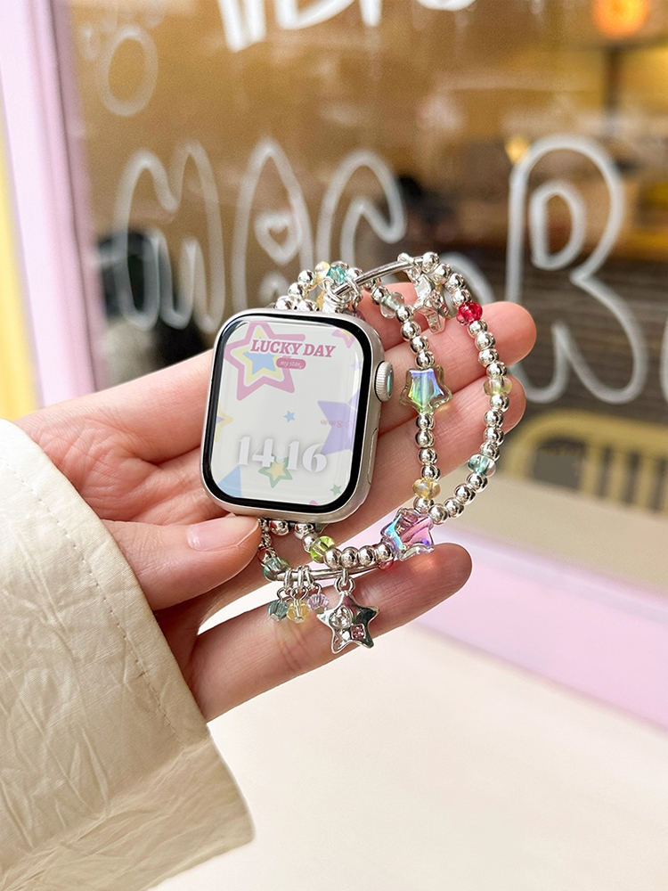 Rainbow Crystal Charm Apple Watch Band