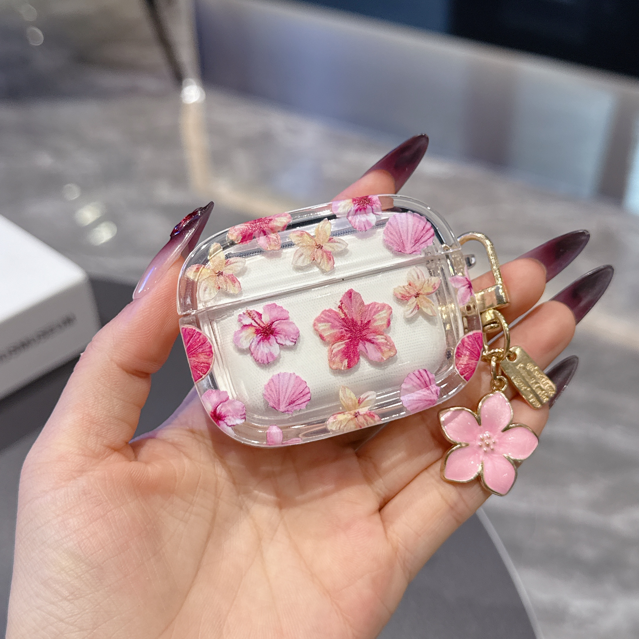 Pink Blossom AirPods Case