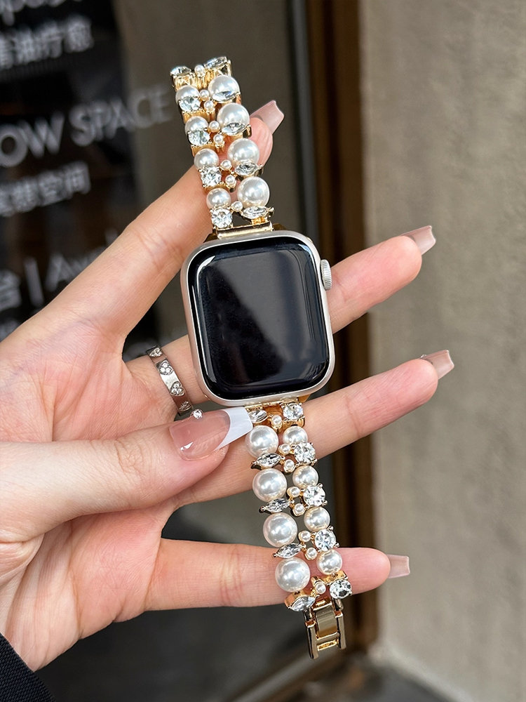 Royal Pearl Crystal Apple Watch Band