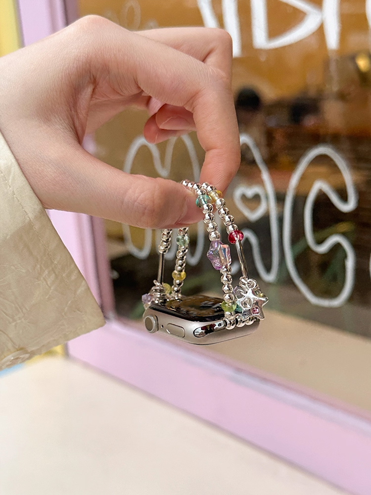 Rainbow Crystal Charm Apple Watch Band - Image 5