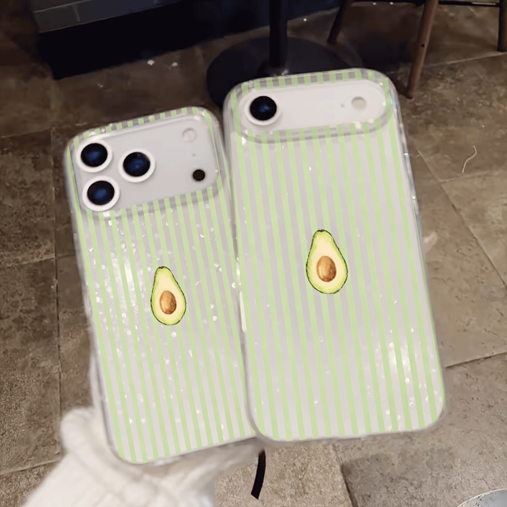 Avocado Stripe Phone Case - Image 3